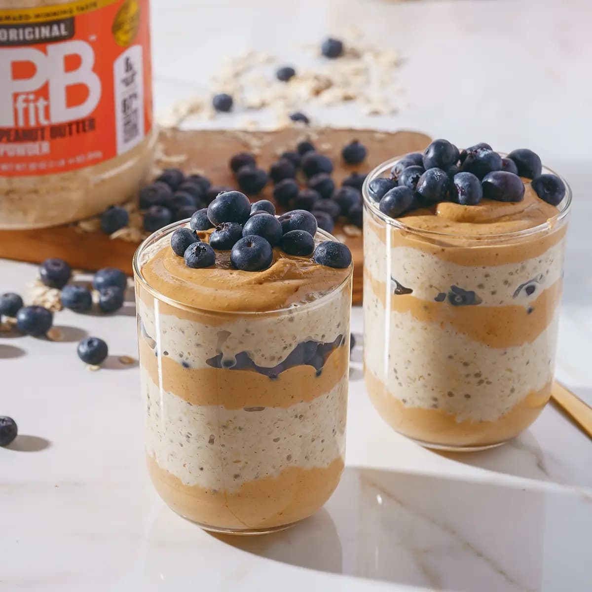 Blueberry PB Overnight Oats