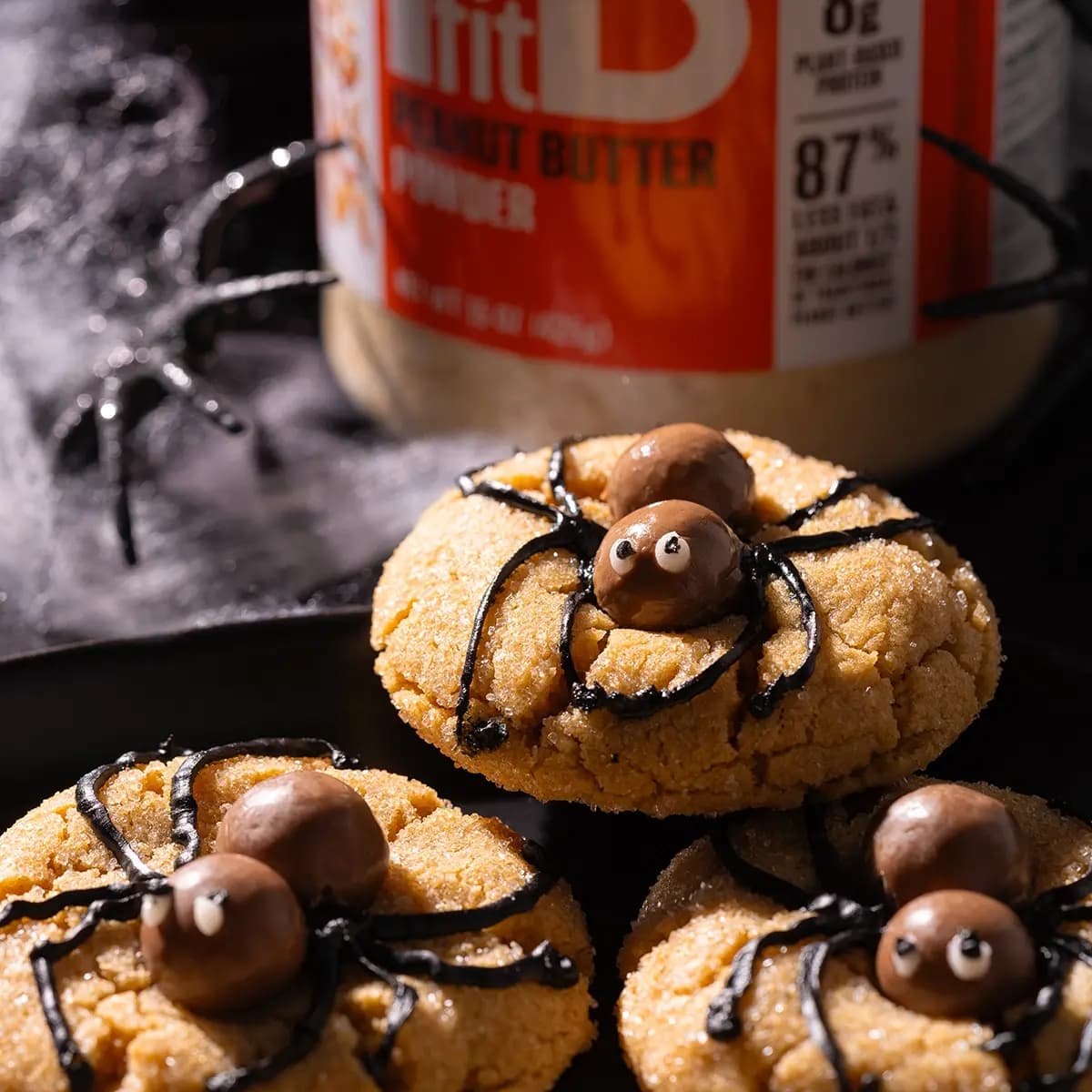 Peanut Butter Spider Cookies