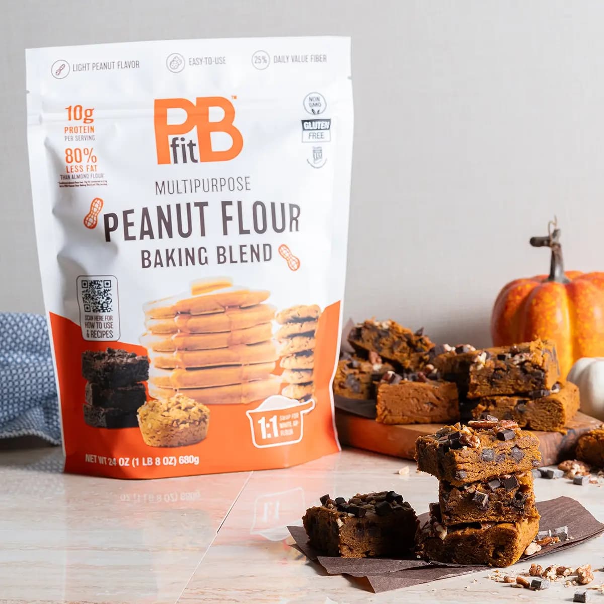 Pumpkin Peanut Blondies