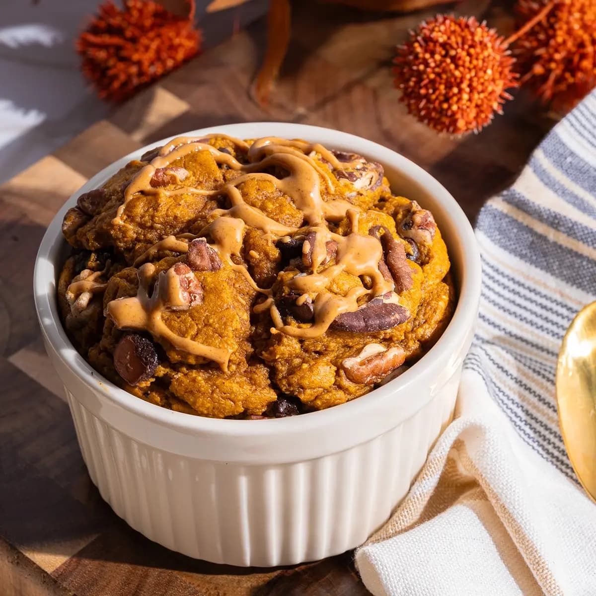 Pumpkin Spice Baked Oats